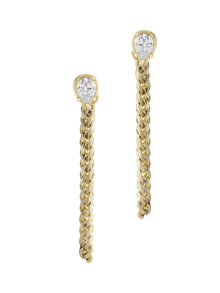 Chuva earrings - yellow gold