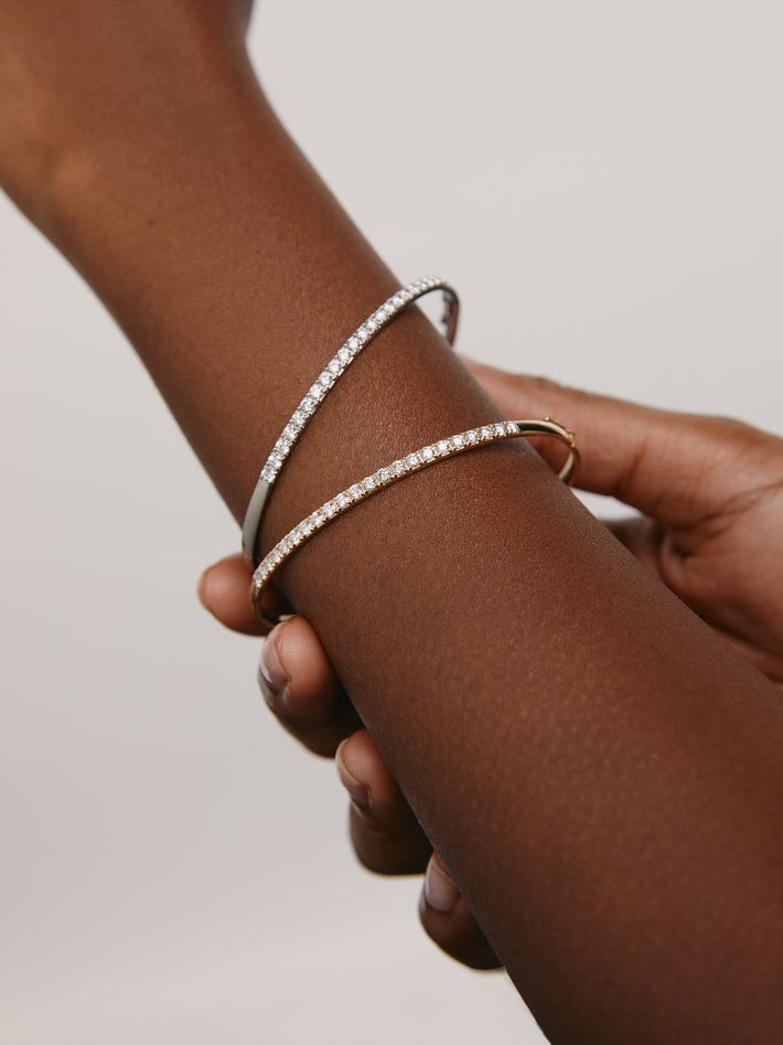 Leonis bangle - white gold