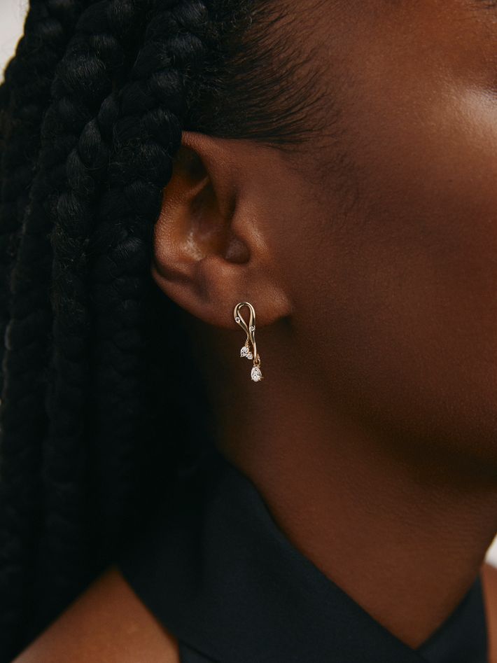 Moon drop earrings