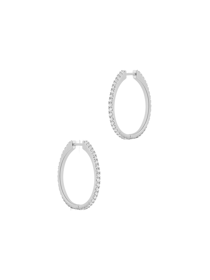 Continuous hoops- white gold