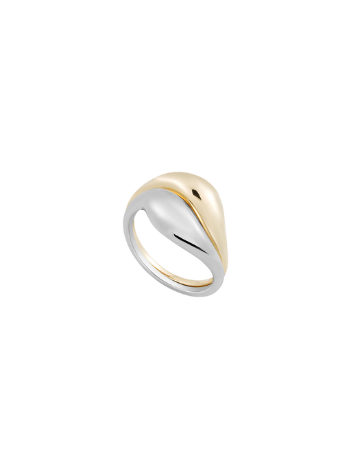 Saturn rings - white & yellow gold photo