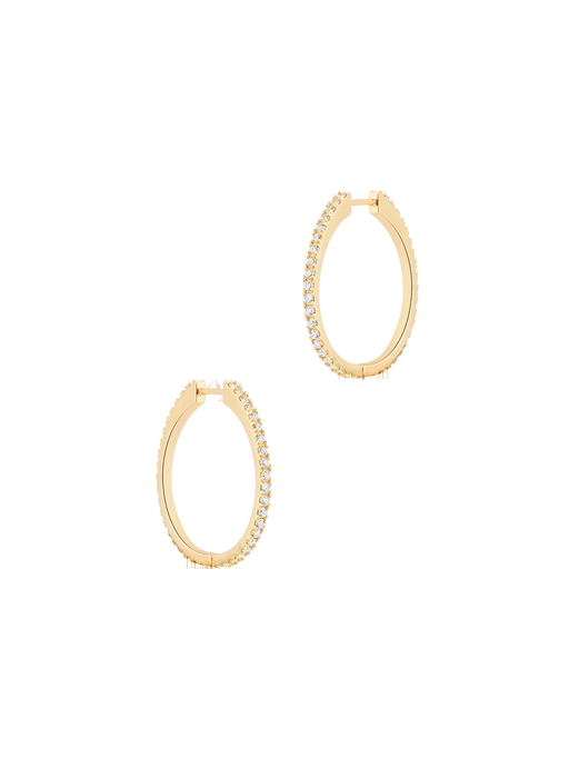 Continuous hoops - yellow gold photo