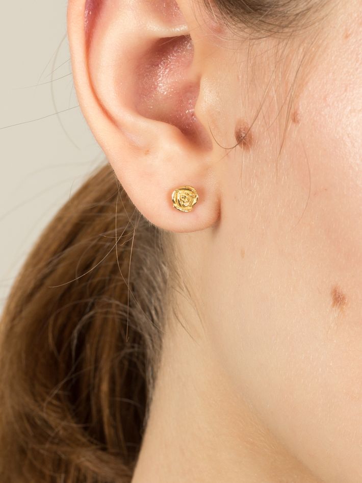 Peony gold studs