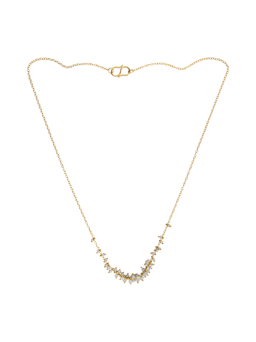 Caviar necklace with light grey diamonds photo
