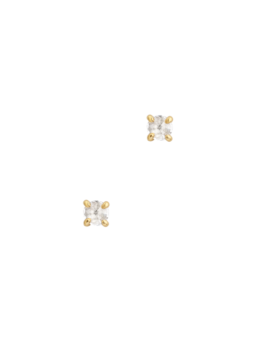 White rosecut diamond studs photo