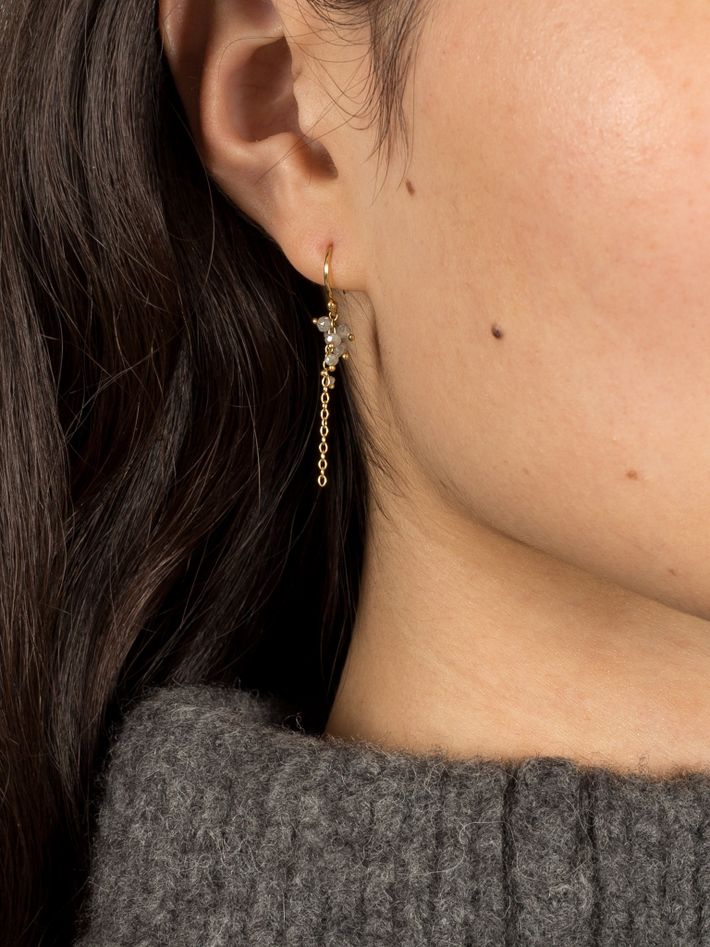 Eton light grey diamond earrings