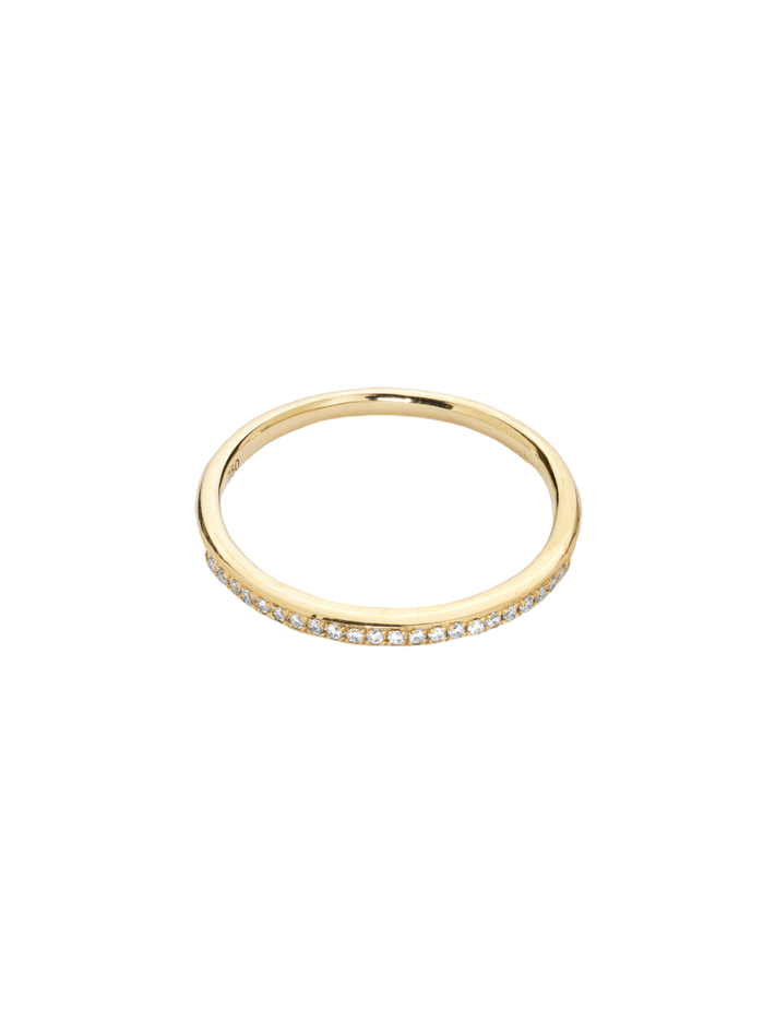 Thin half diamond eternity band