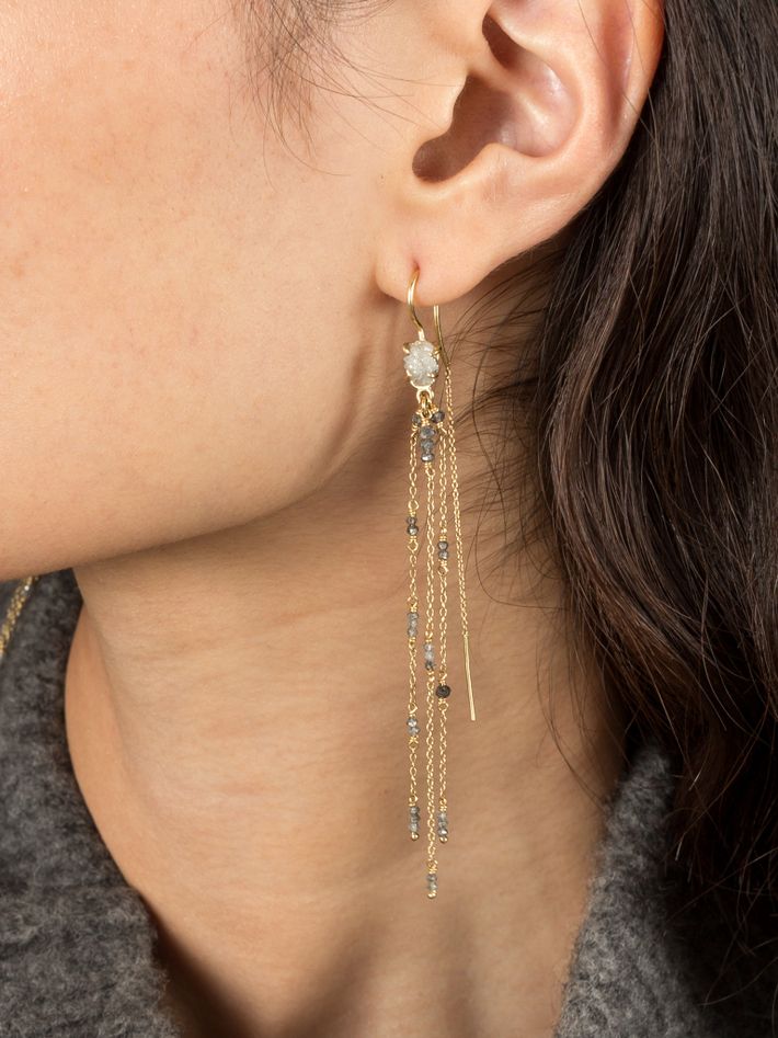 Armania grey diamond earrings