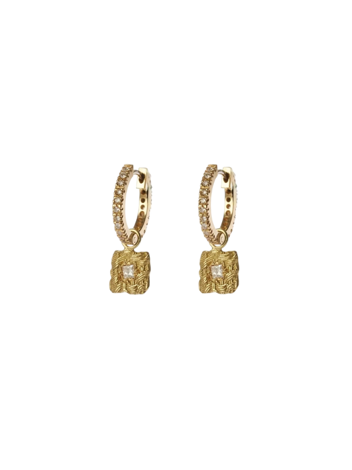 Diamond Thread Hoops photo