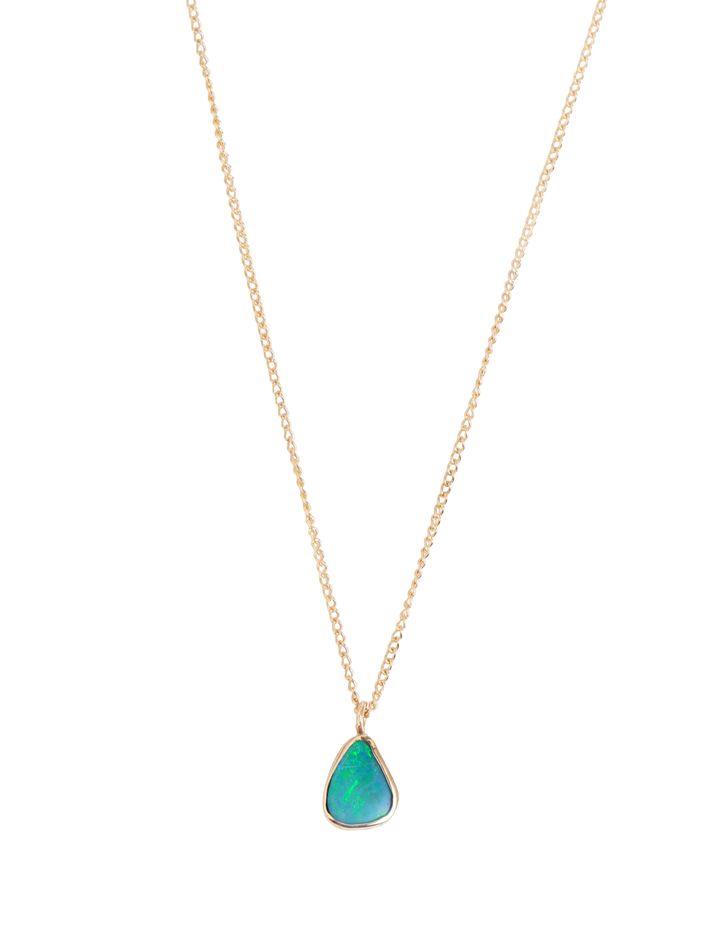 Blue opal necklace