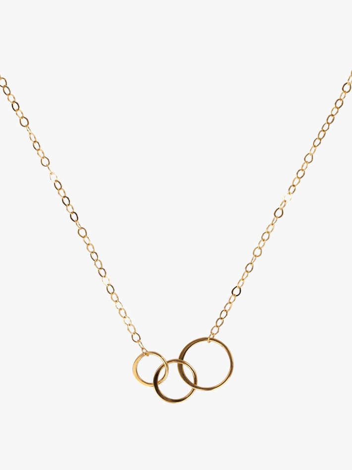 Graduated trio circle necklace