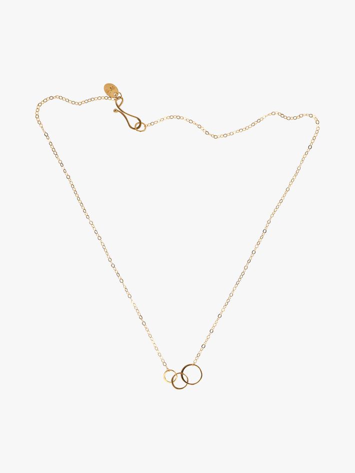 Graduated trio circle necklace