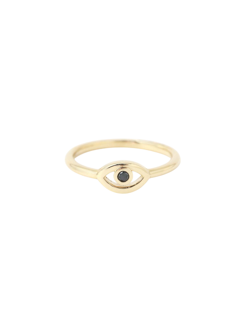 Small Black Diamond Eye Ring photo