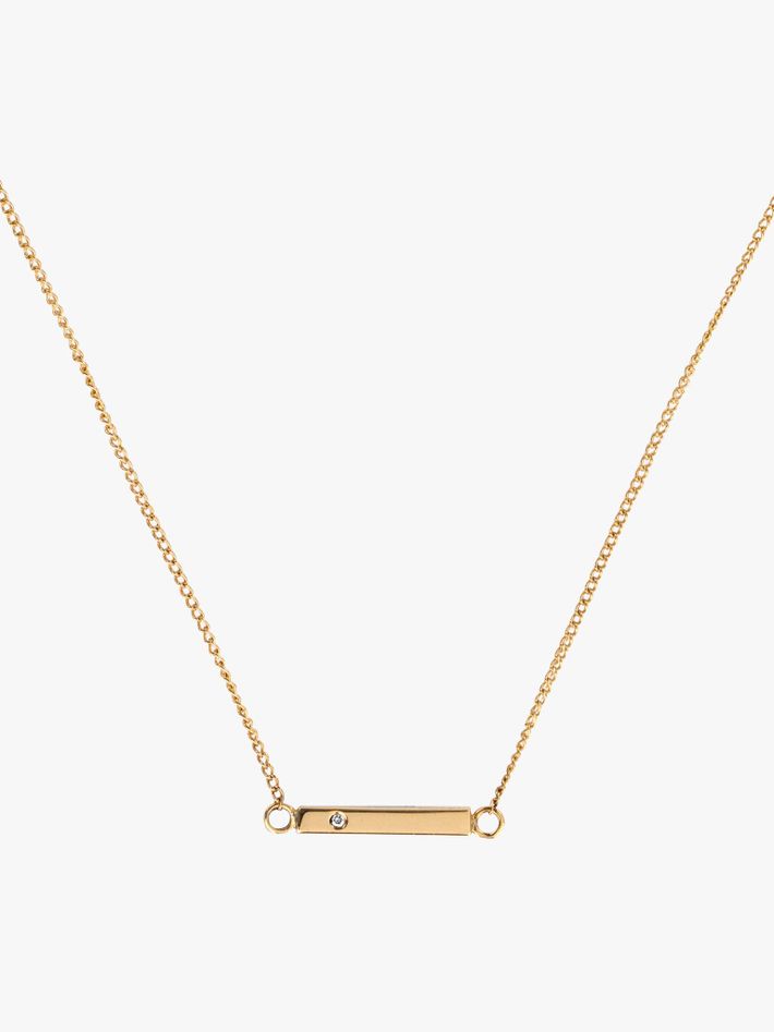 Diamond bar necklace