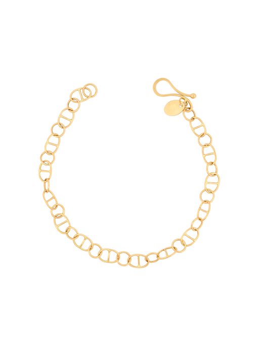 Oval cross bar chain bracelet photo
