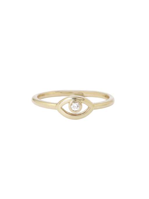 Small White Diamond Eye Ring photo