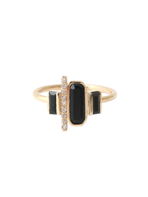 Cityscape Triple Spinel and Diamond Tower Ring photo
