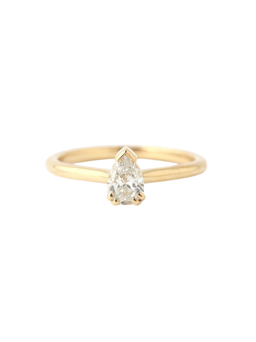 Petite Pear-Cut Diamond Ring photo