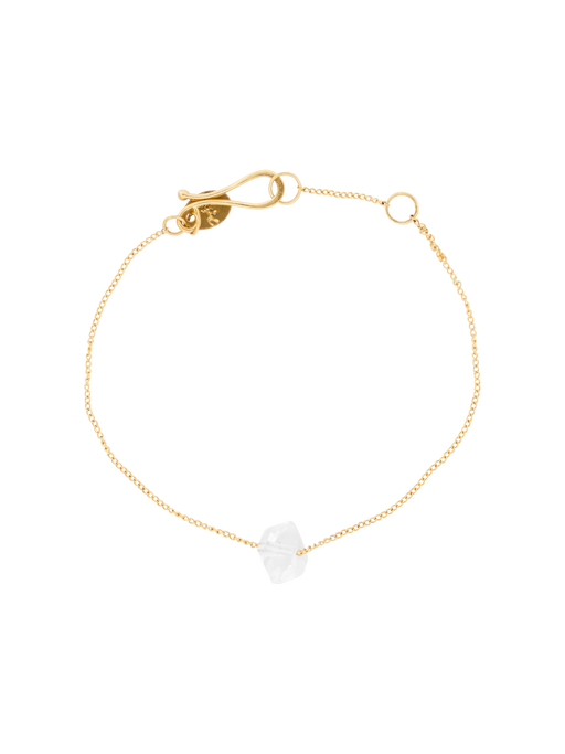 Floating herkimer diamond chain bracelet photo
