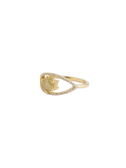 Cat's Eye Yellow Diamond Ring photo