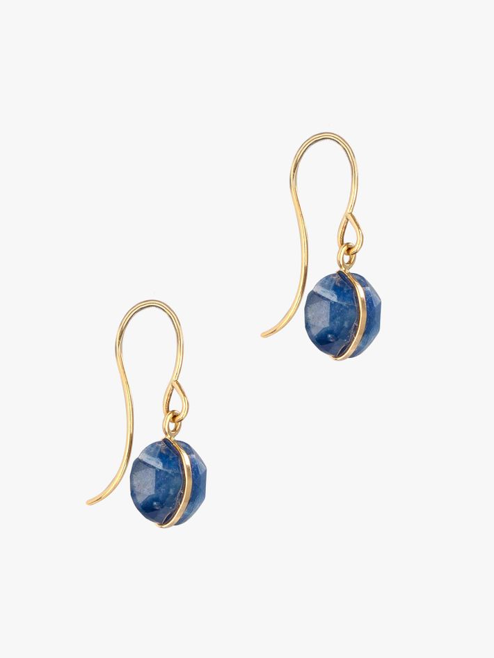 Blue sapphire drop earrings