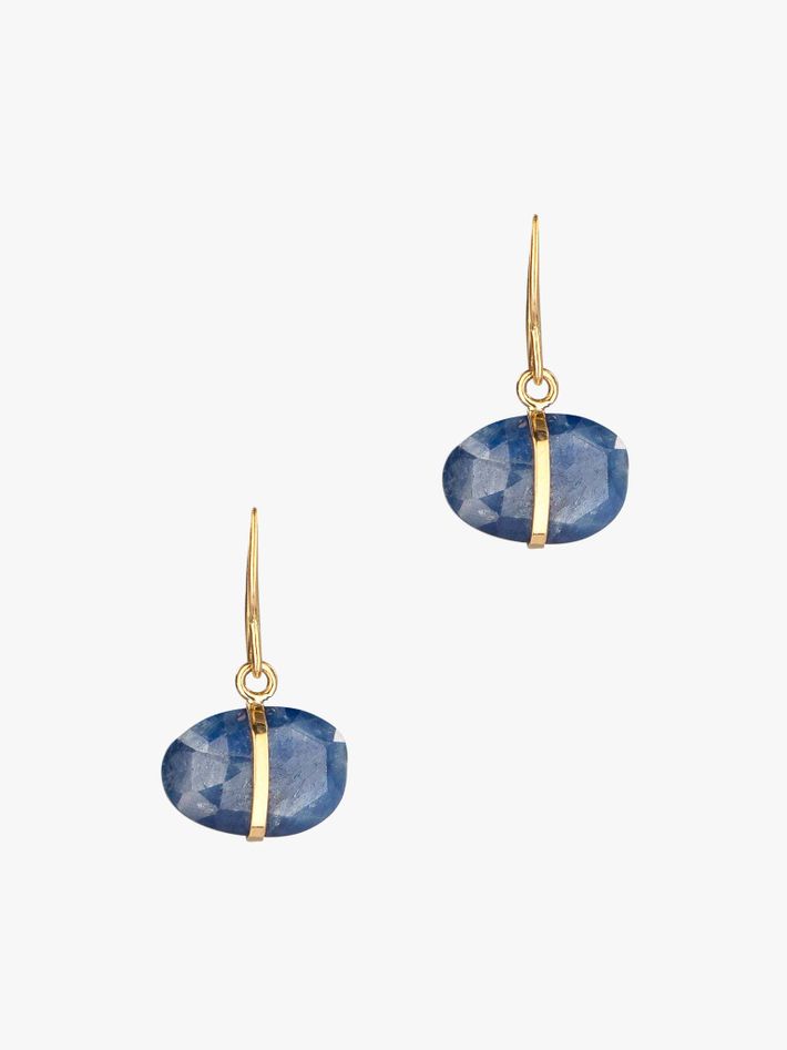 Blue sapphire drop earrings