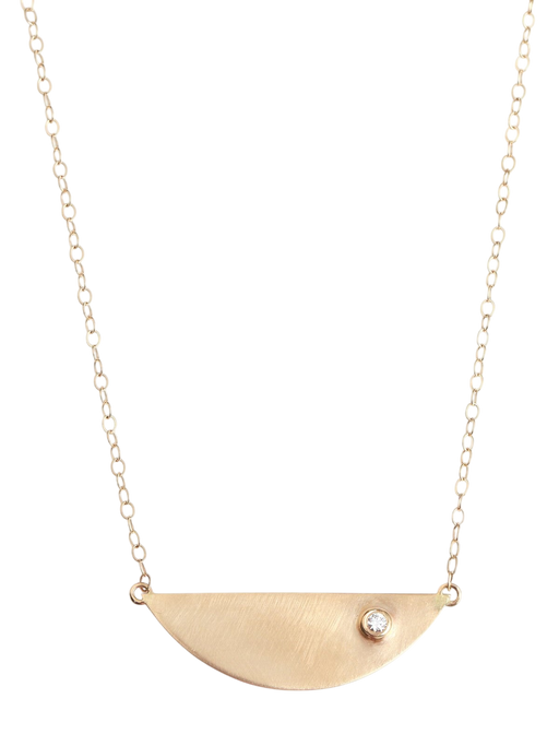 The YOU Diamond Semi Circle Necklace photo