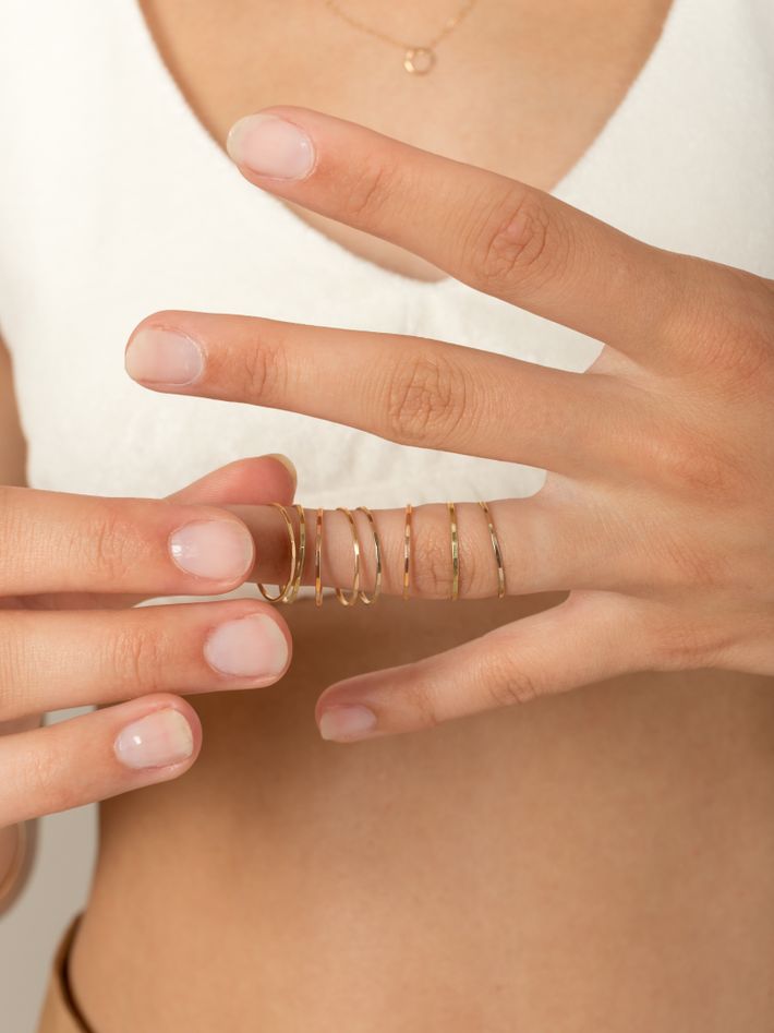 Set of 8 stacking rings by Melissa Joy Manning | Finematter