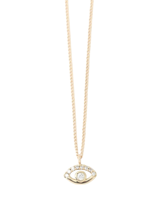 Diamond Eye Necklace with Pave photo