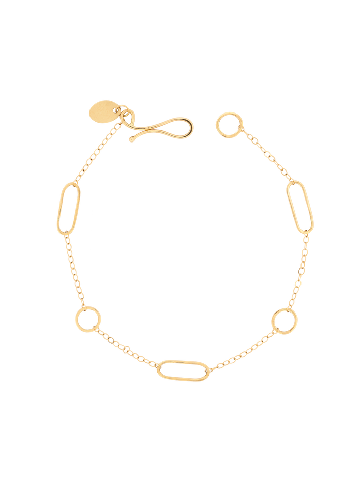 Multi shape chain bracelet
