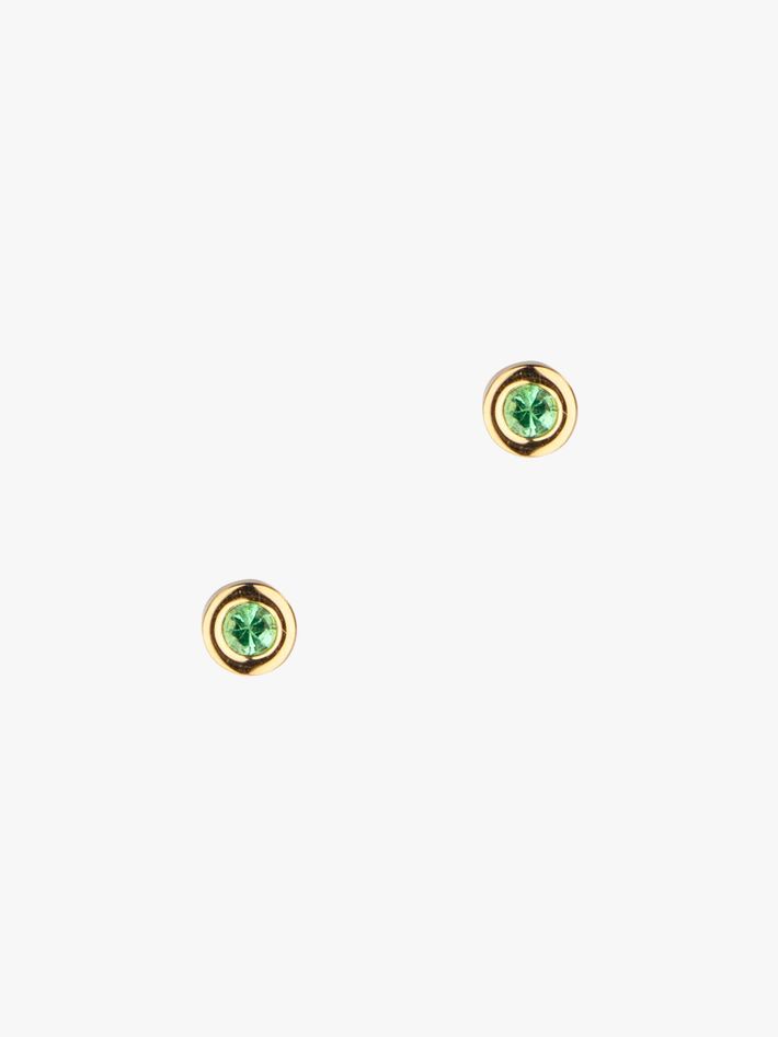 Flush set emerald studs