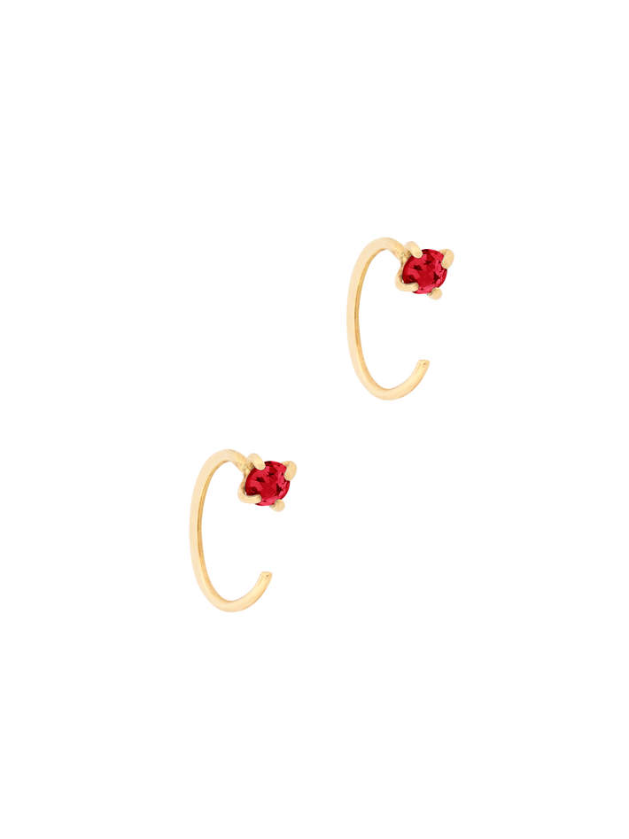 Gemstone hug earrings