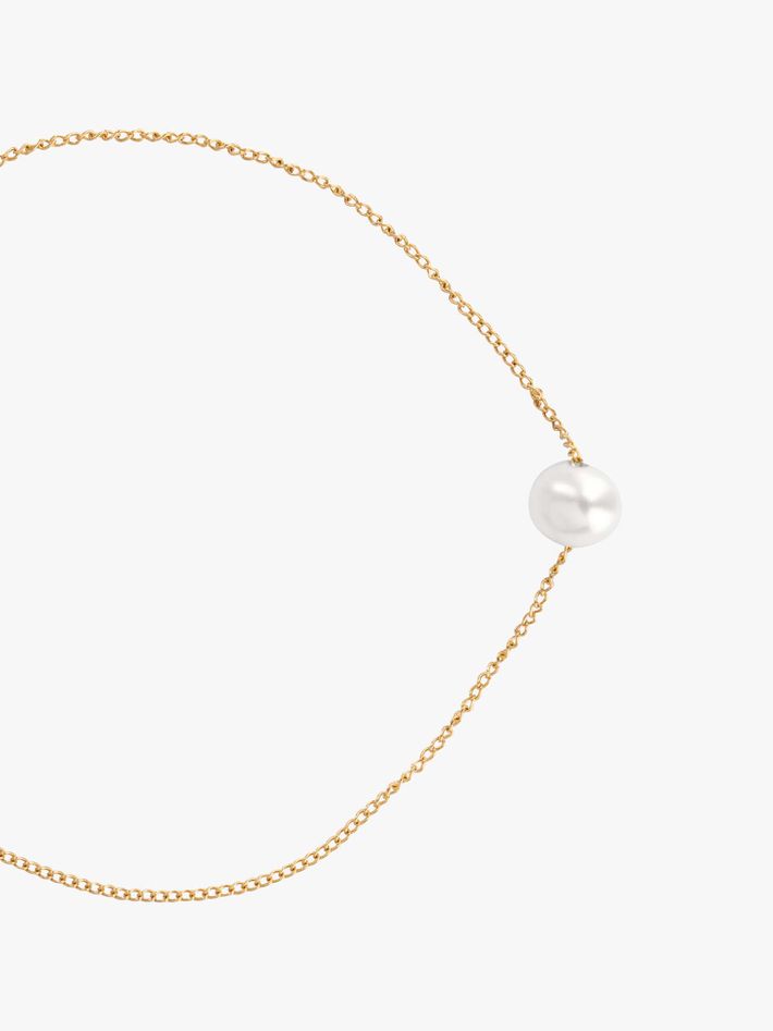 Floating pearl chain bracelet