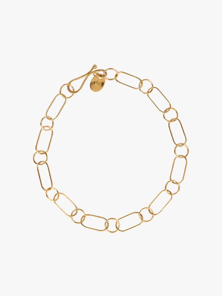Oval and round chain bracelet