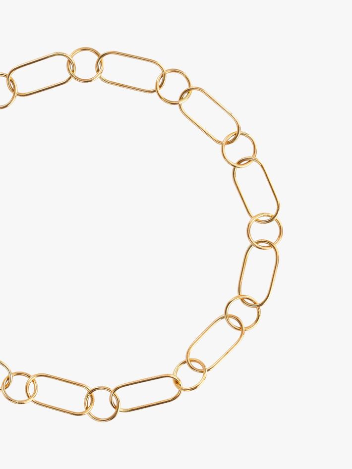 Oval and round chain bracelet