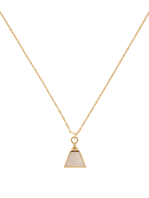 Mother of pearl short trapezoid pendant necklace photo