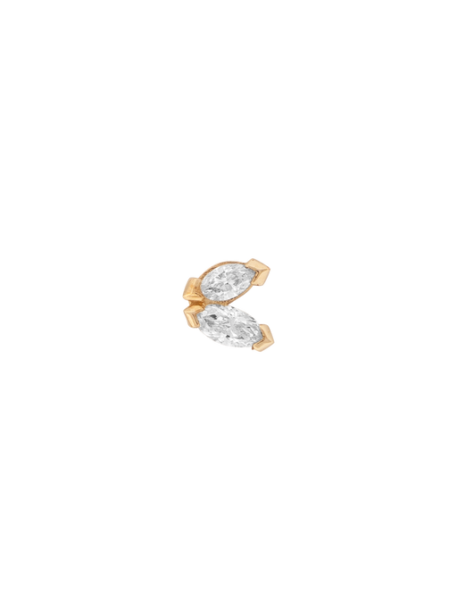 Double marquise diamond stud photo