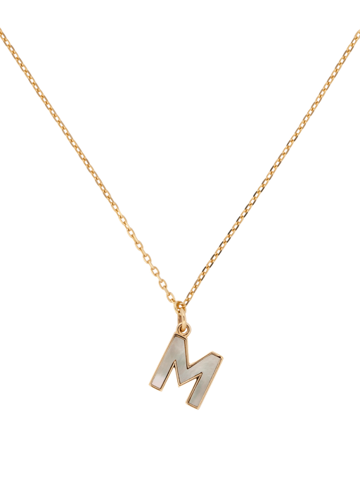 Mother of pearl initial necklace photo