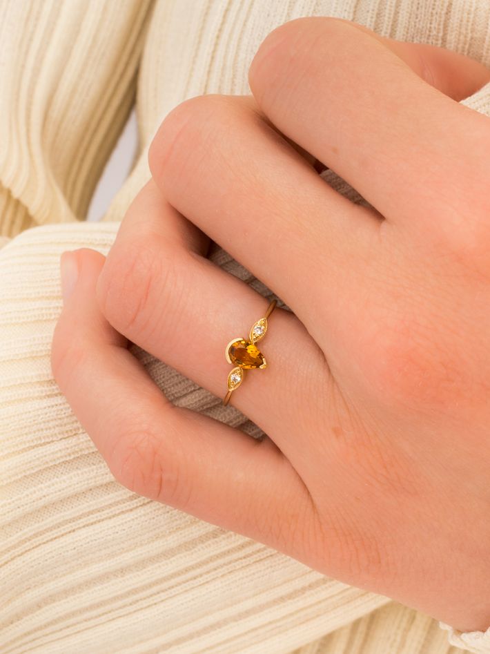 Mademoiselle citrine ring