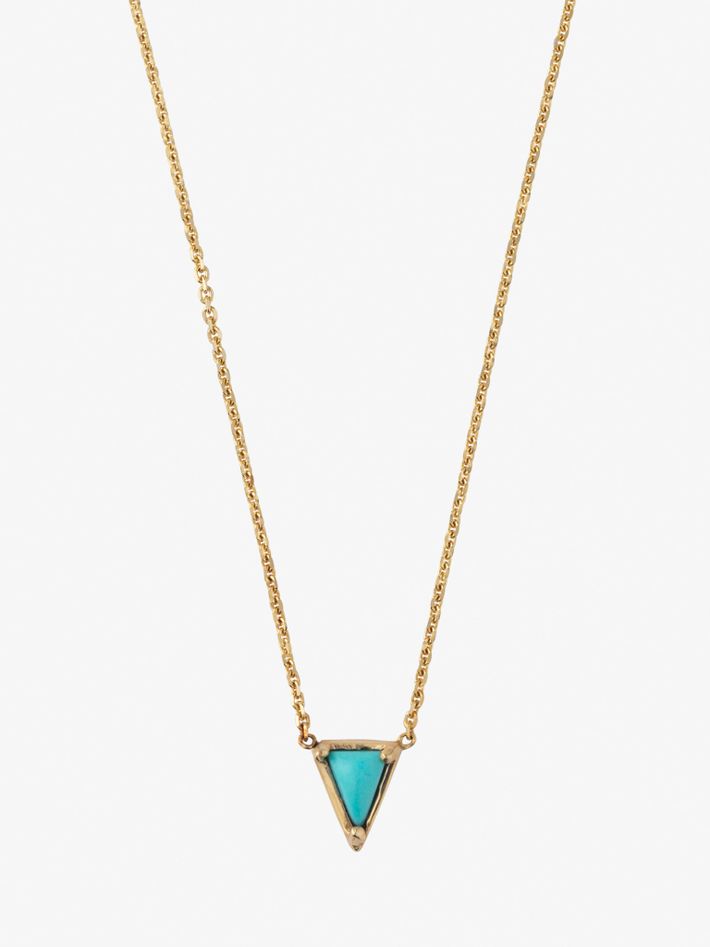 Turquoise triangle necklace