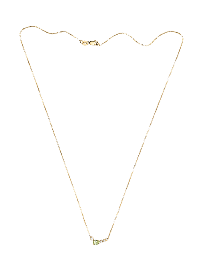 Seafoam tourmaline teardrop necklace