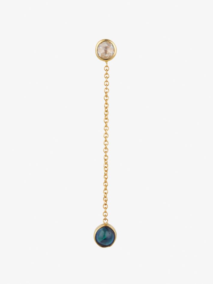 Birthstone one drop single earring