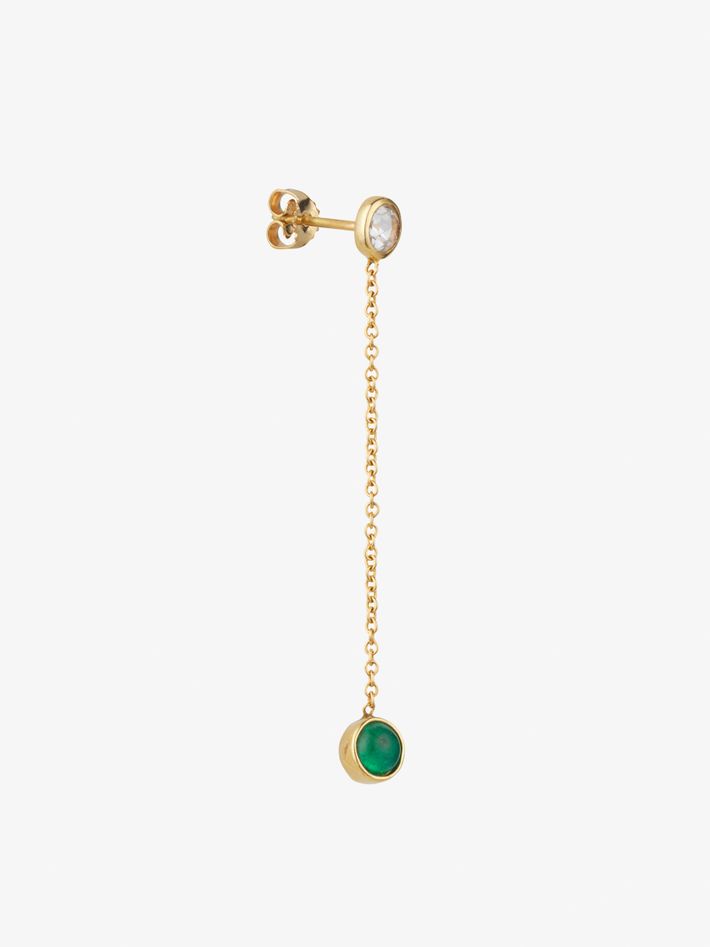 Birthstone one drop single earring