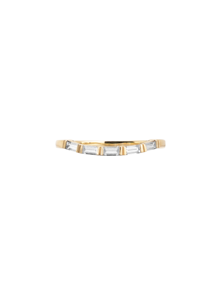 Diamond baguette bow band