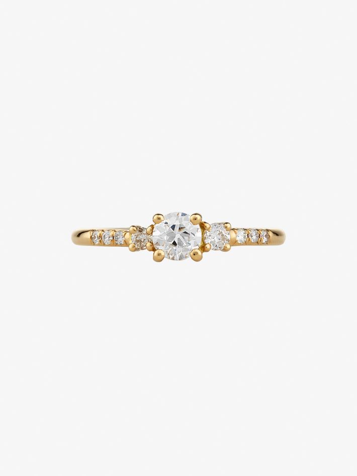 White diamond patira ring