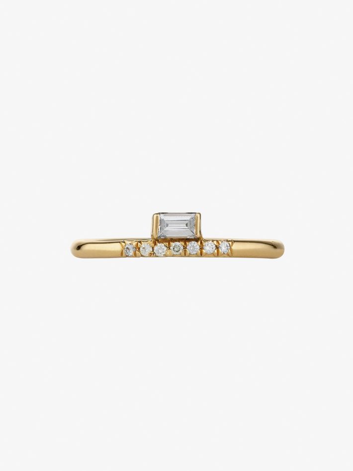 Baguette stacked ring