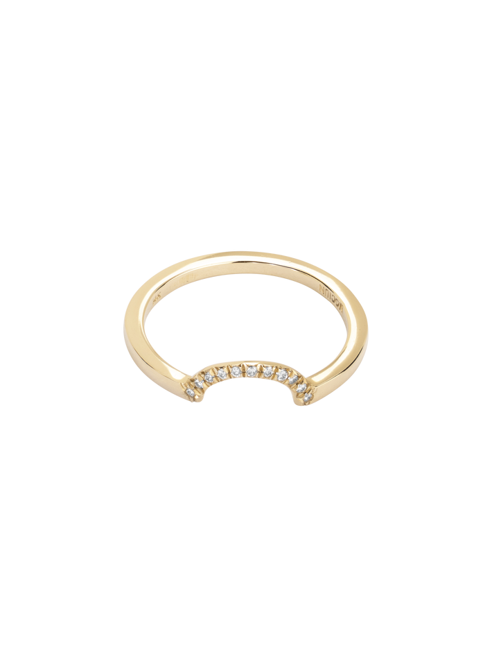 Mini pavé half hoop band