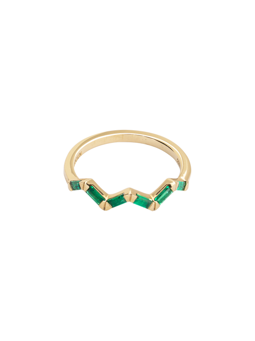 Emerald baguette zig zag band photo