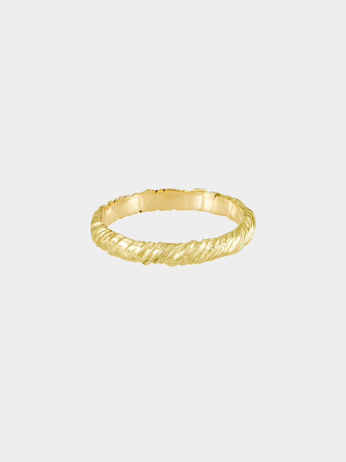 Entwined 3mm organic twist wedding ring