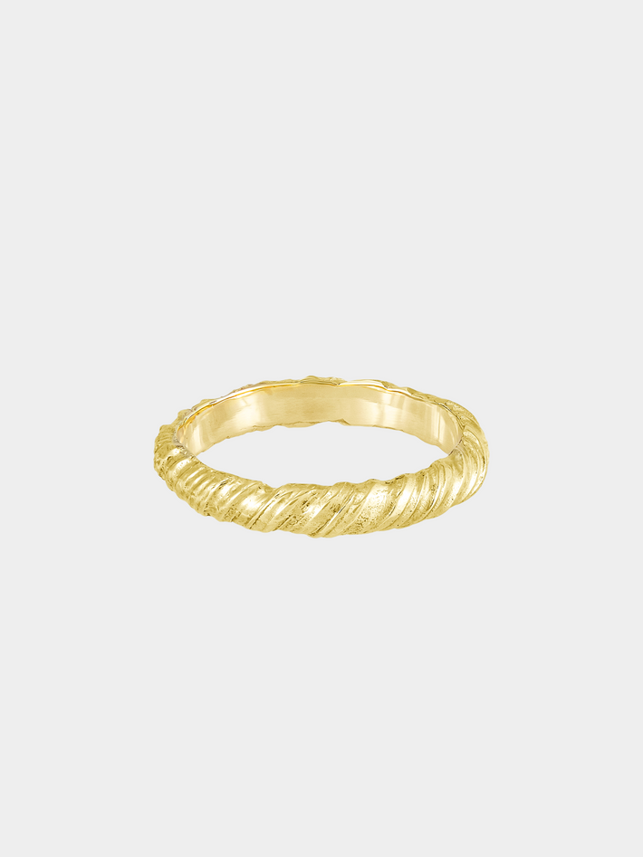 Entwined 4mm organic twisted wedding ring